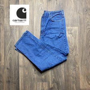 Carhartt Made in the USA men’s denim work pants.
